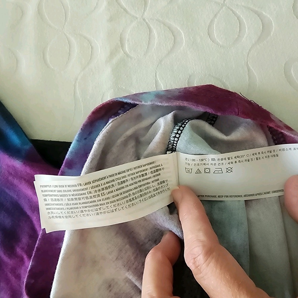 NWT Hollister Men S Long Sleeve T-Shirt Galaxy Tie‎ Dye Alt Grunge Skater Y2K - Picture 7 of 10
